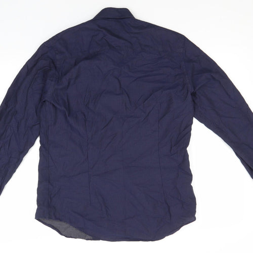 Taylor & Wright Mens Blue  Cotton  Button-Up Size 15.5 Collared