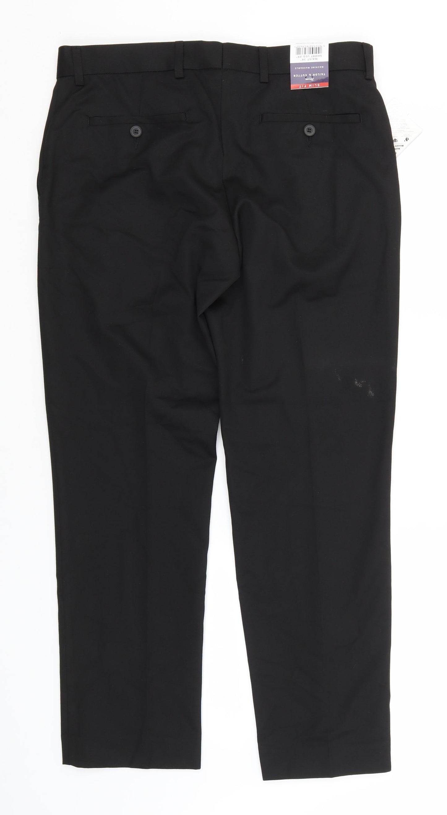 George Womens Black  Polyester Trousers  Size 34 in L27 in Regular