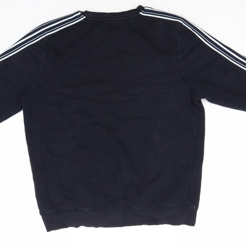 River Island Mens Blue Round Neck  Cotton Pullover Jumper Size L