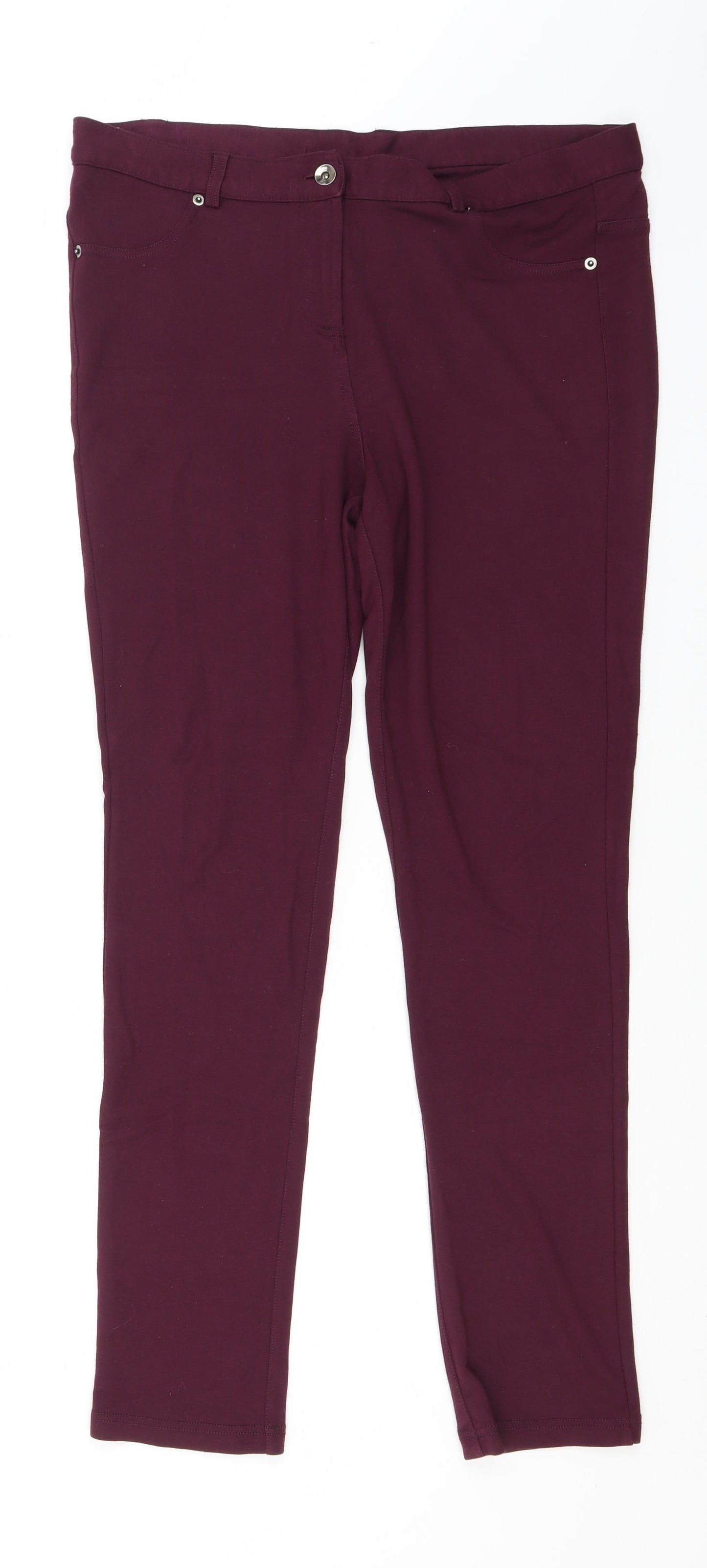 Warehouse Womens Pink  Viscose Trousers  Size 16 L30 in Regular