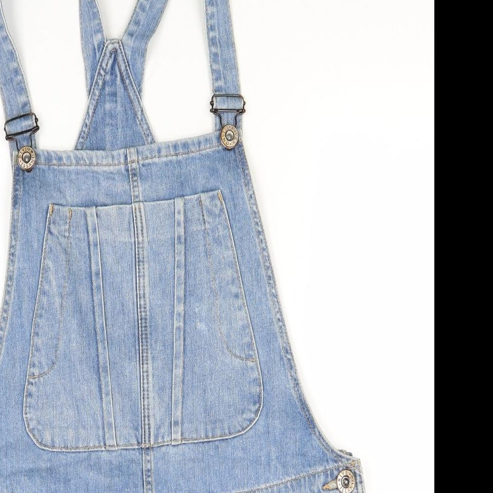 River Island Womens Blue  Cotton Dungaree One-Piece Size 16