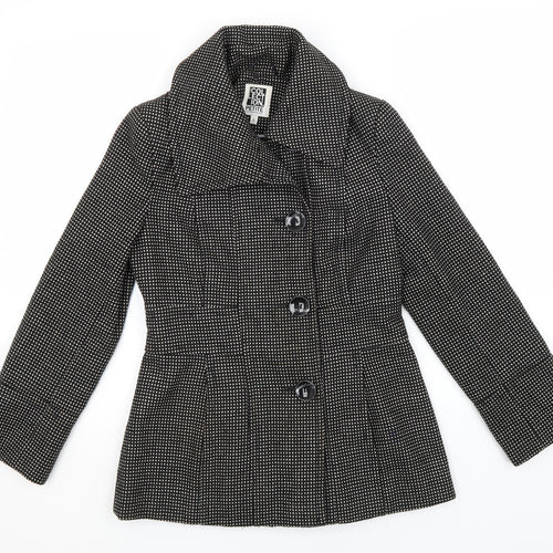 Debenhams Womens Black Polka Dot  Jacket Blazer Size 6