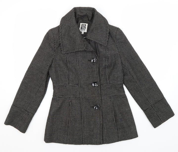 Debenhams Womens Black Polka Dot  Jacket Blazer Size 6