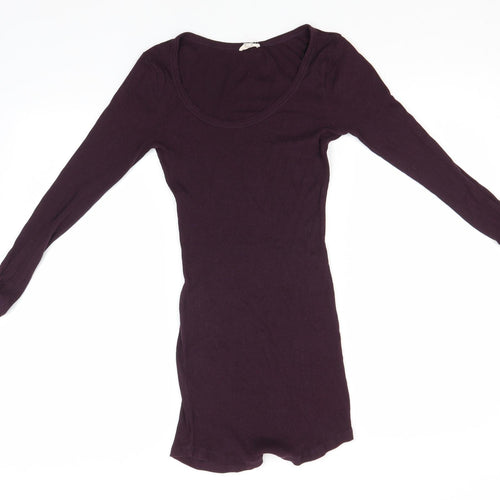New Look Womens Red Round Neck  Cotton Pullover Jumper Size 8