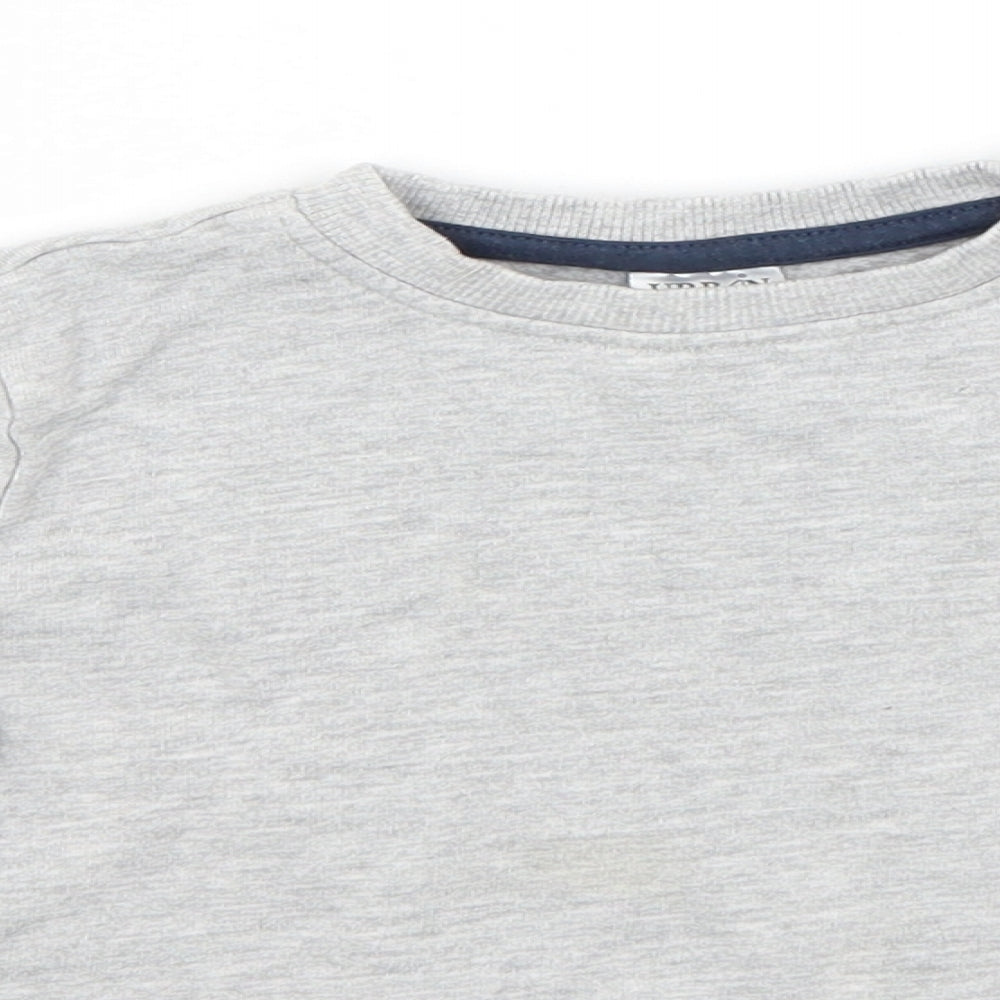 Urban Boys Grey Round Neck  Cotton Pullover Jumper Size 3-4 Years