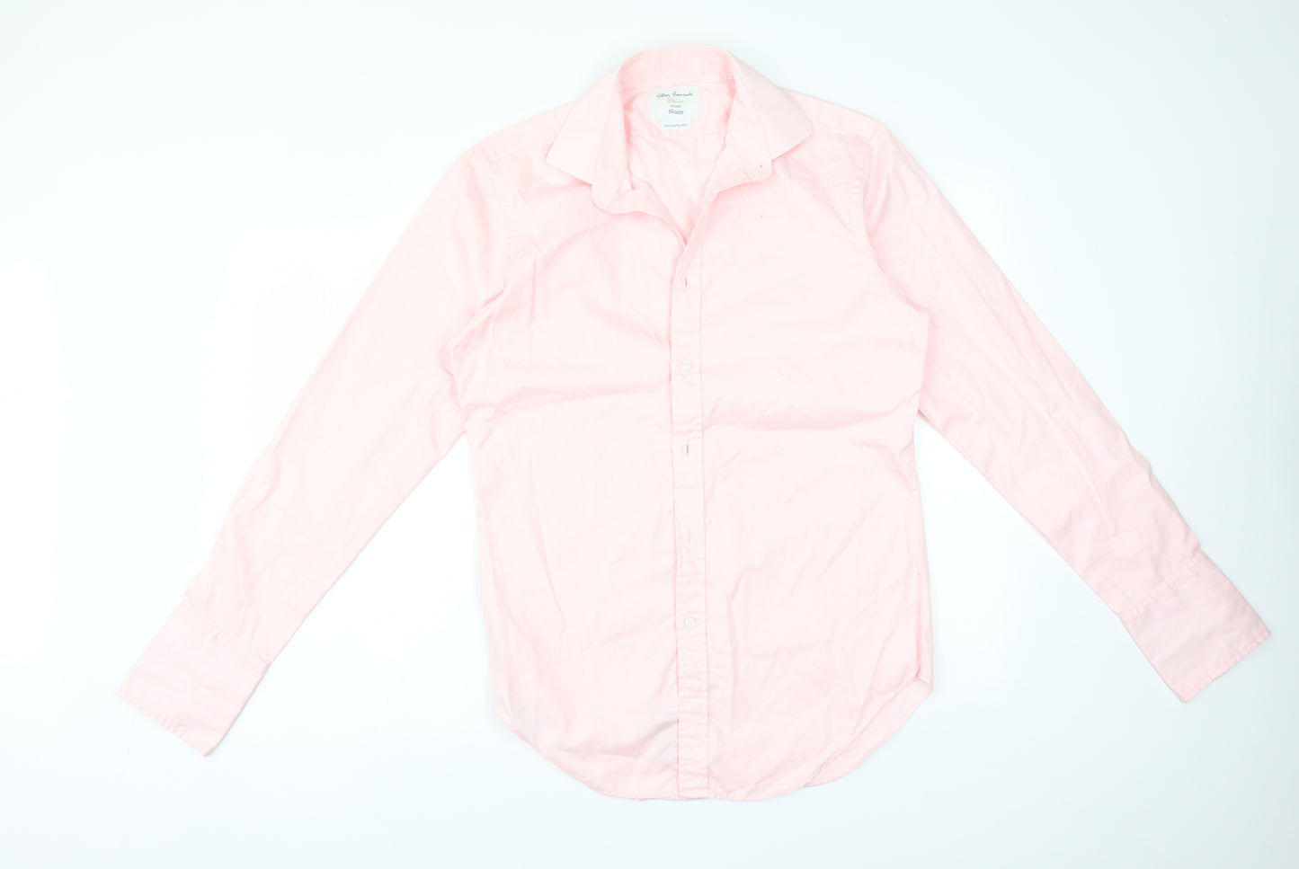 JOHN FRANCOME Mens Pink  Cotton  Dress Shirt Size 15.5 Collared
