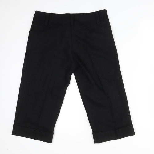 Preworn Womens Black  Wool Cropped Trousers Size 30  Regular