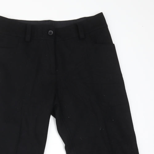 Preworn Womens Black  Wool Cropped Trousers Size 30  Regular
