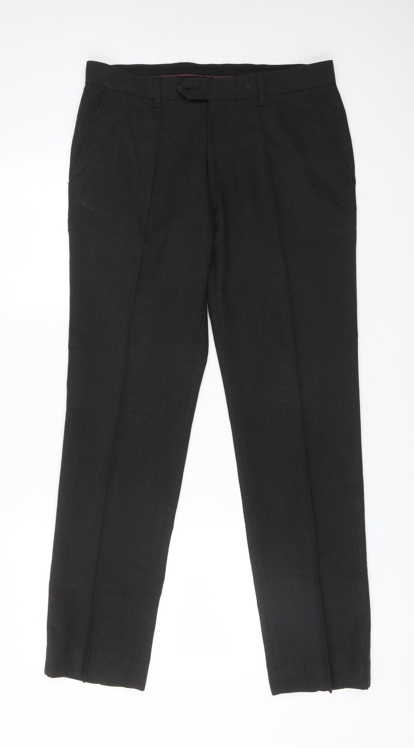 NEXT Mens Black  Polyester Dress Pants Trousers Size 32 L31 in Regular