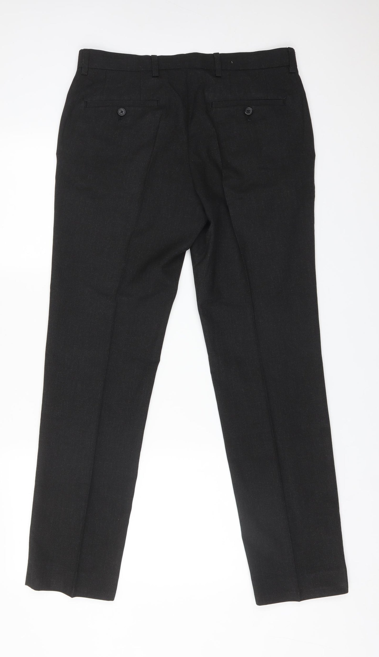 NEXT Mens Black  Polyester Dress Pants Trousers Size 32 L31 in Regular