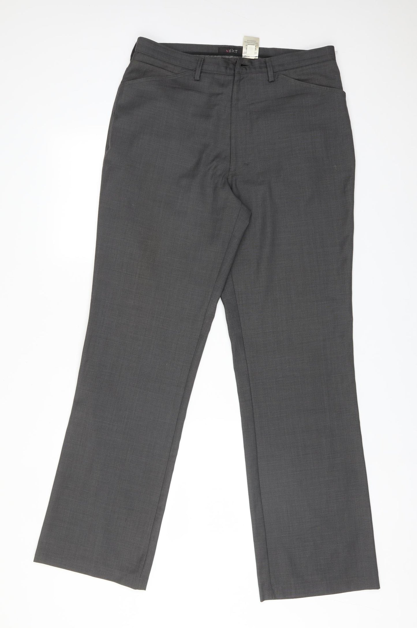 NEXT Womens Grey  Wool Dress Pants Trousers Size 32 L32 in Regular