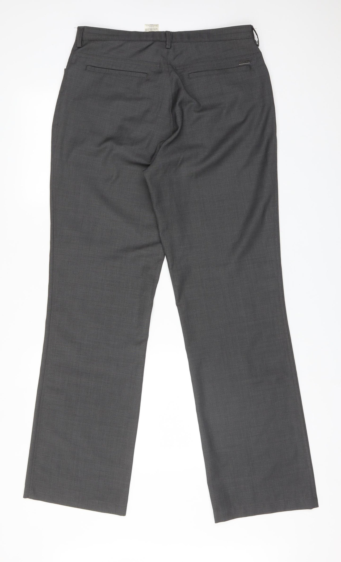 NEXT Womens Grey  Wool Dress Pants Trousers Size 32 L32 in Regular