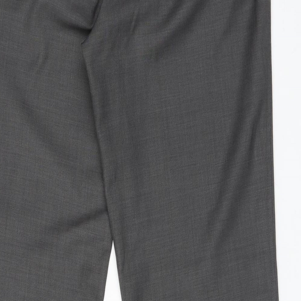NEXT Womens Grey  Wool Dress Pants Trousers Size 32 L32 in Regular
