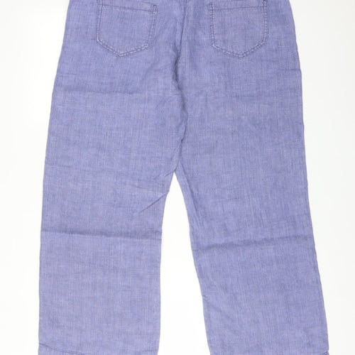 George Womens Purple  Linen Trousers  Size 16 L28 in Regular