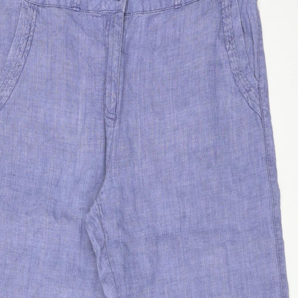 George Womens Purple  Linen Trousers  Size 16 L28 in Regular