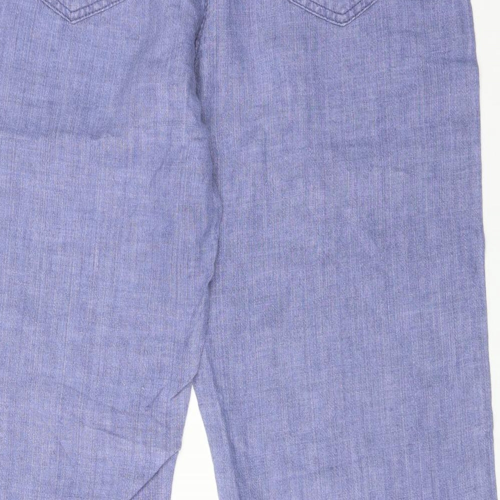 George Womens Purple  Linen Trousers  Size 16 L28 in Regular