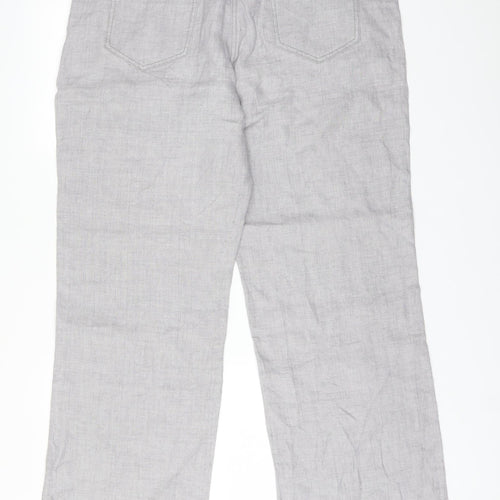 George Womens Grey  Linen Trousers  Size 14 L30 in Regular