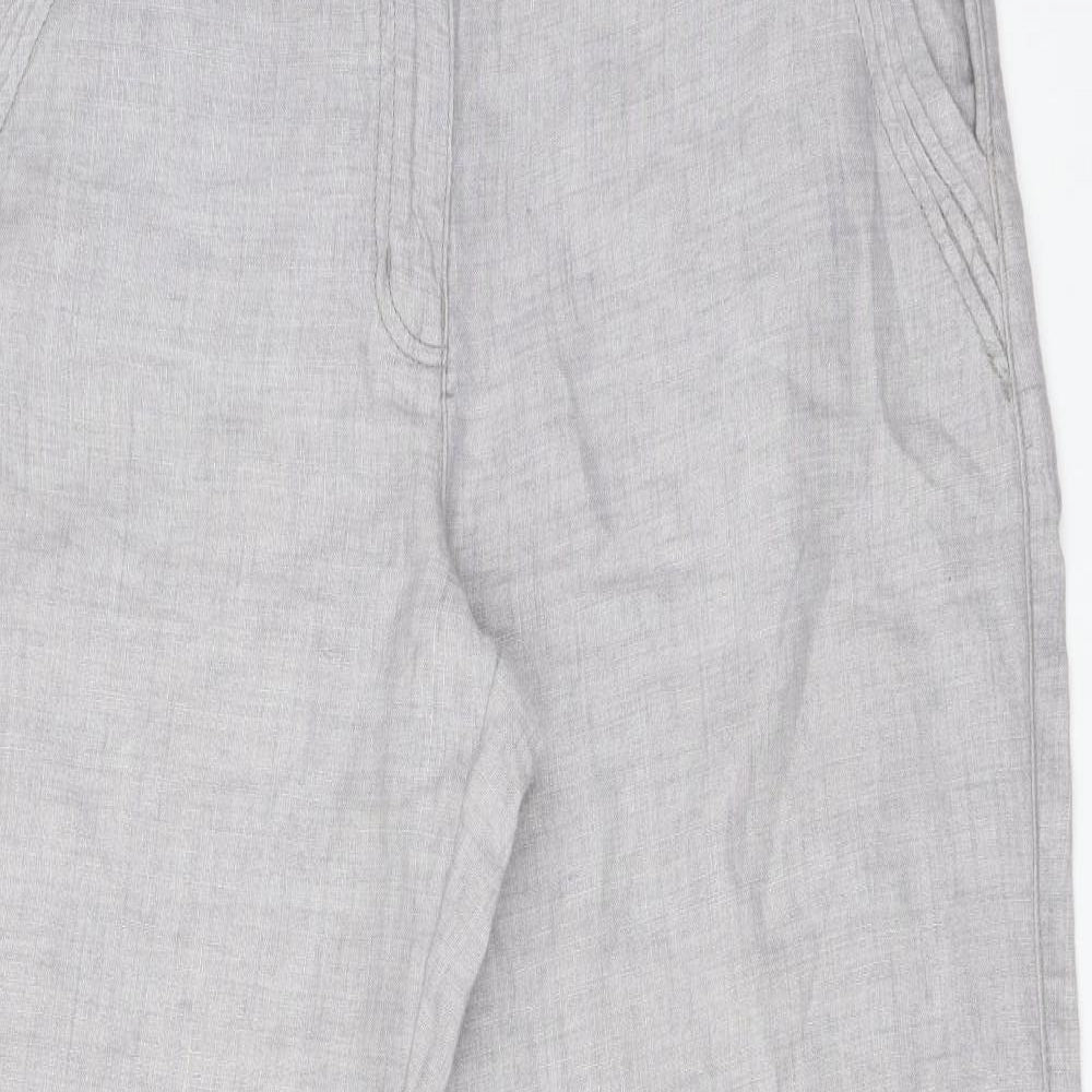 George Womens Grey  Linen Trousers  Size 14 L30 in Regular