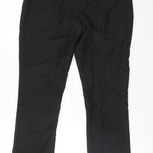 Preworn Womens Black  Polyester Trousers  Size 8 L29 in Regular