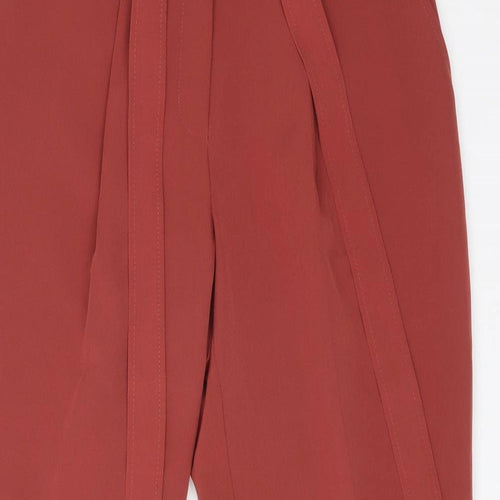 New Look Womens Red  Polyester Carrot Trousers Size 8 L26 in Regular