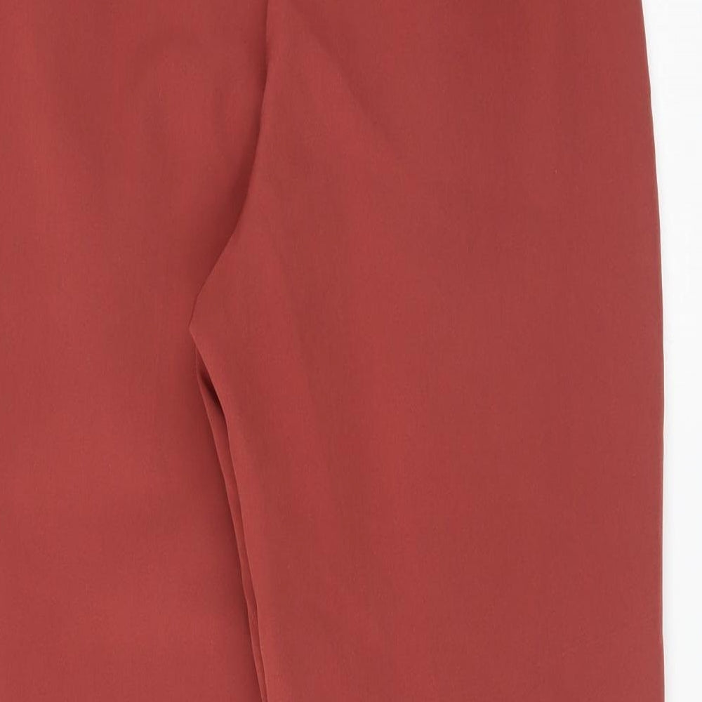 New Look Womens Red  Polyester Carrot Trousers Size 8 L26 in Regular