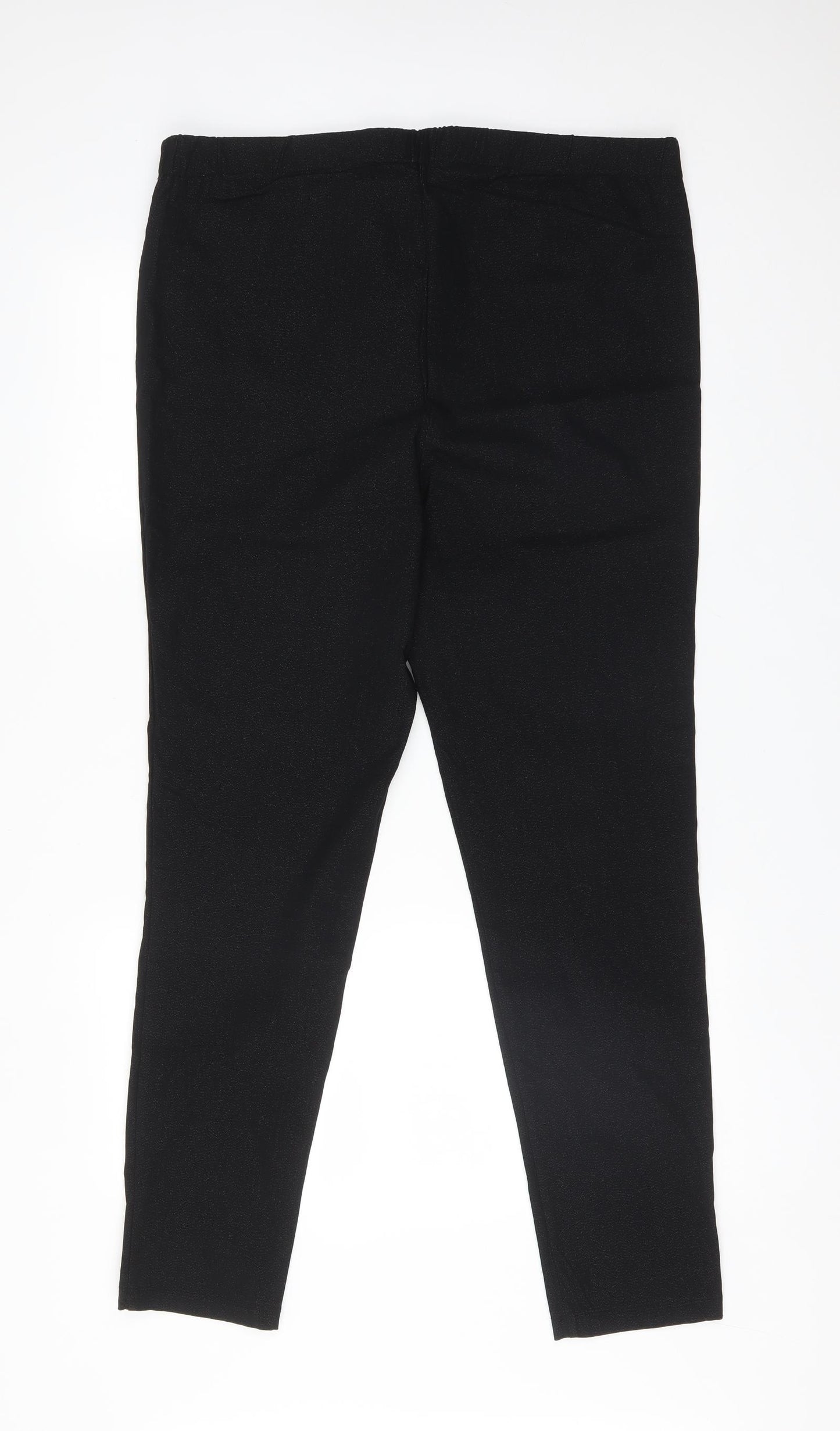 Preworn Womens Black  Viscose Trousers  Size 24 L29 in Regular