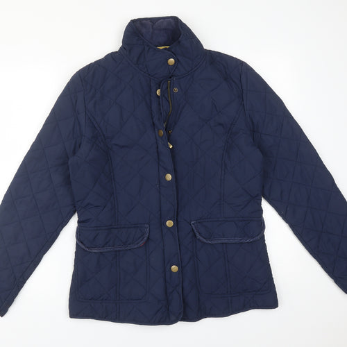 BETTY KAY Womens Blue Argyle/Diamond  Overcoat Coat Size 12