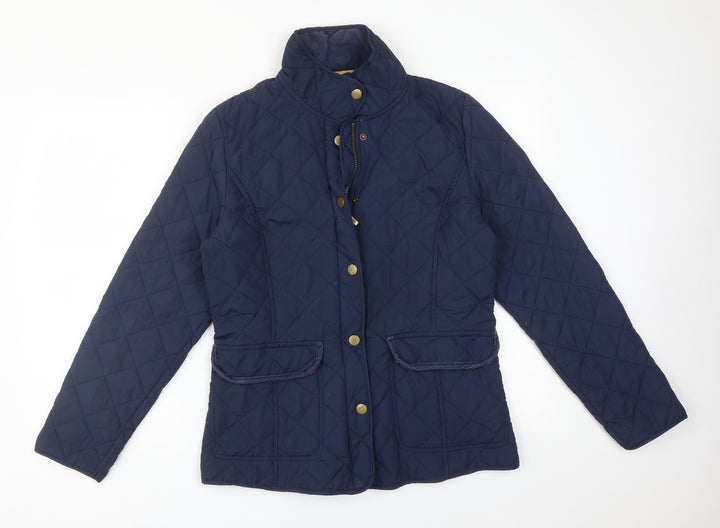 BETTY KAY Womens Blue Argyle/Diamond Overcoat Coat Size 12