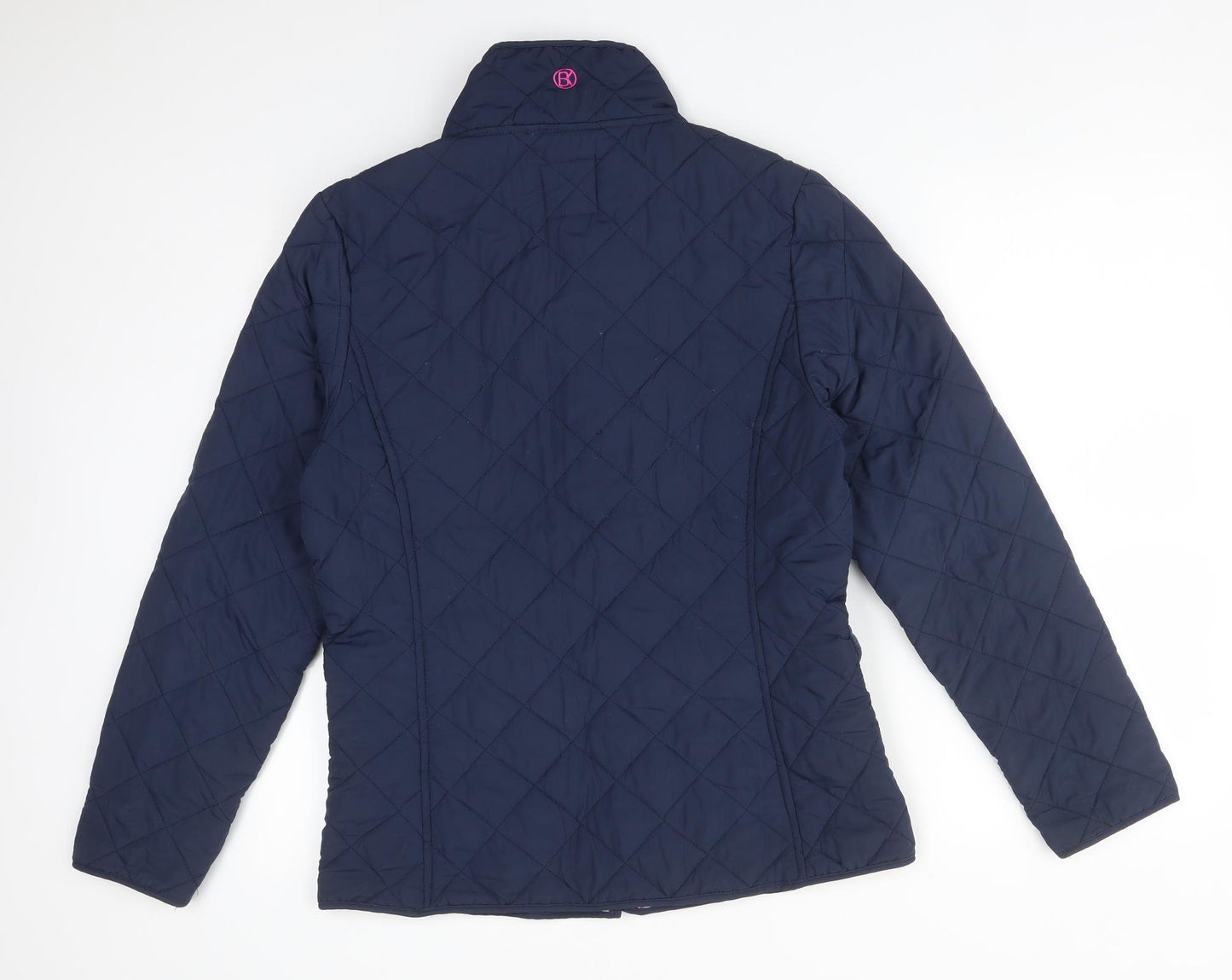 BETTY KAY Womens Blue Argyle/Diamond  Overcoat Coat Size 12