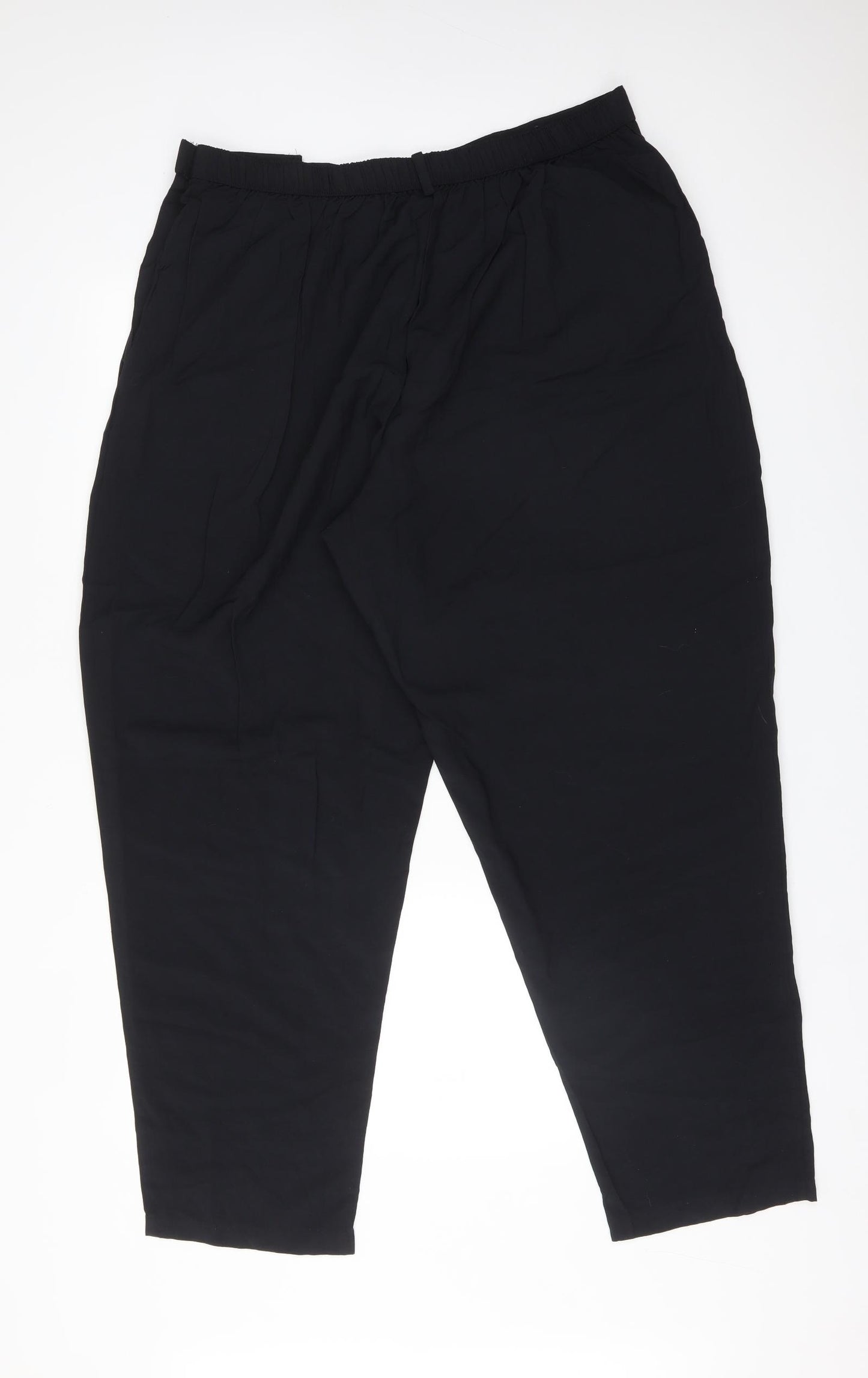 Classic Womens Black  Viscose Trousers  Size 24 L30 in Regular