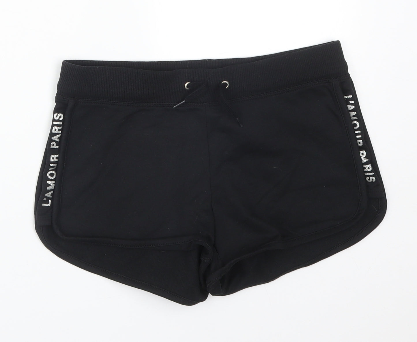 H&M Girls Black  Cotton Hot Pants Shorts Size 10-11 Years  Regular