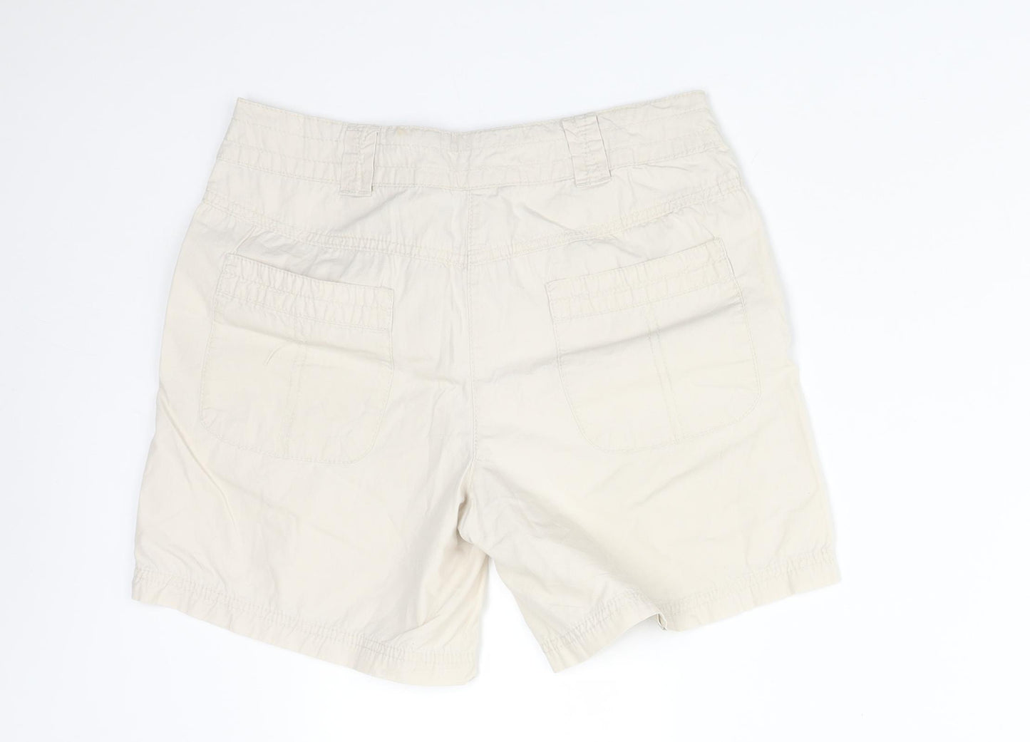 TU Womens Beige  Cotton  Shorts Size 8 L5 in Regular