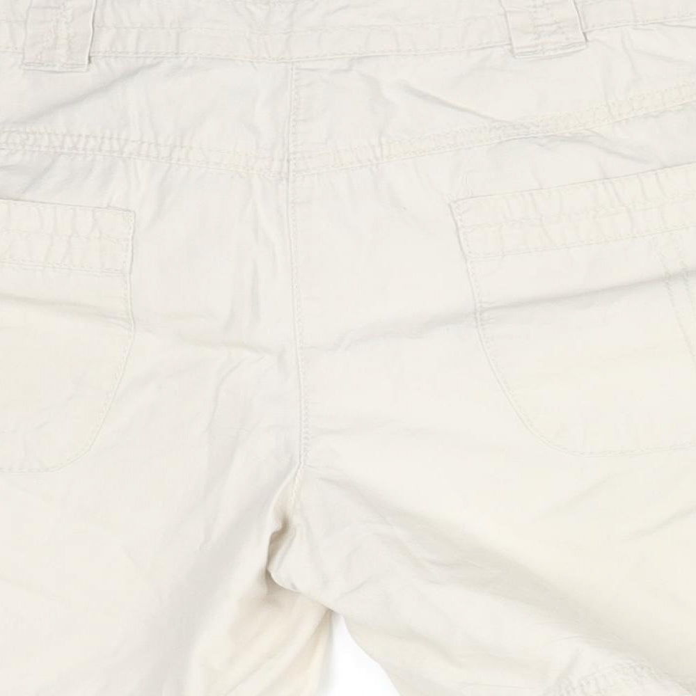 TU Womens Beige  Cotton  Shorts Size 8 L5 in Regular