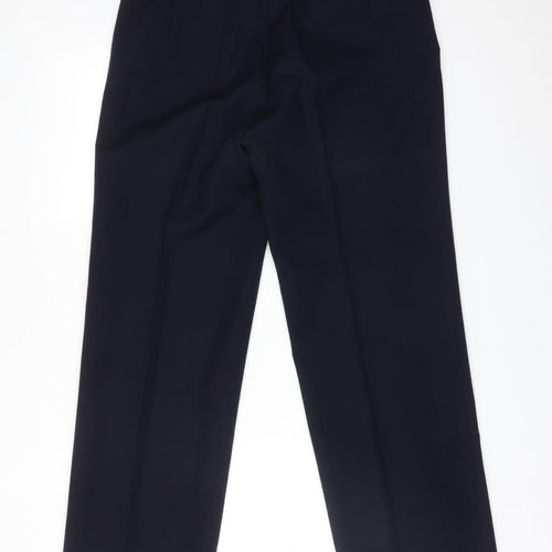 ST MICHAEL Mens Blue  Wool Dress Pants Trousers Size 34 L29 in Regular