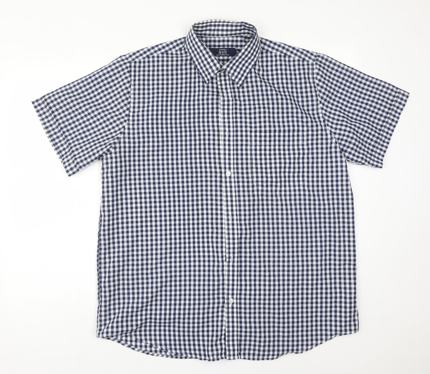 Premier Mens Multicoloured Check Cotton  Button-Up Size M Collared