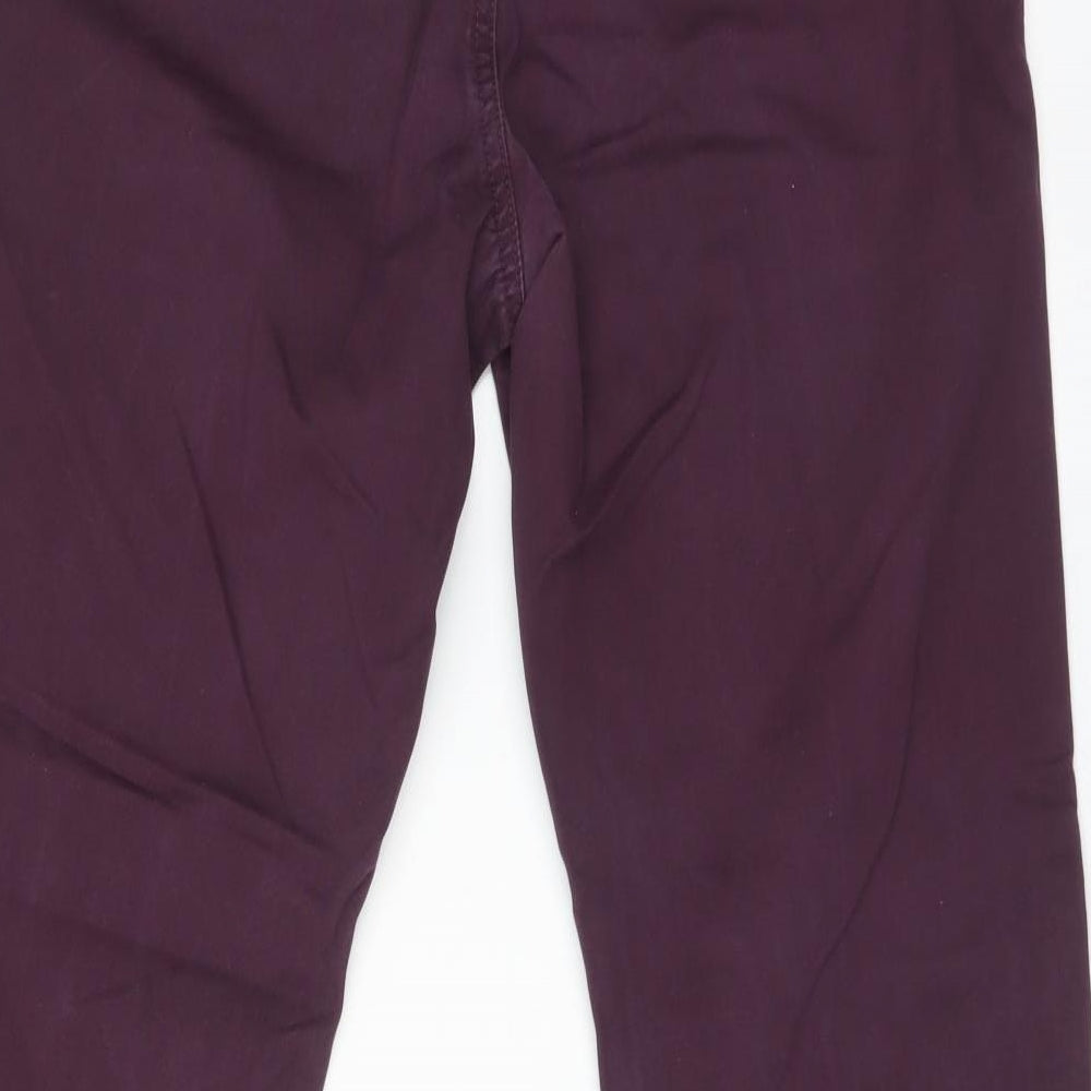 NEXT Mens Purple  Cotton Chino Trousers Size 30 L28 in Regular