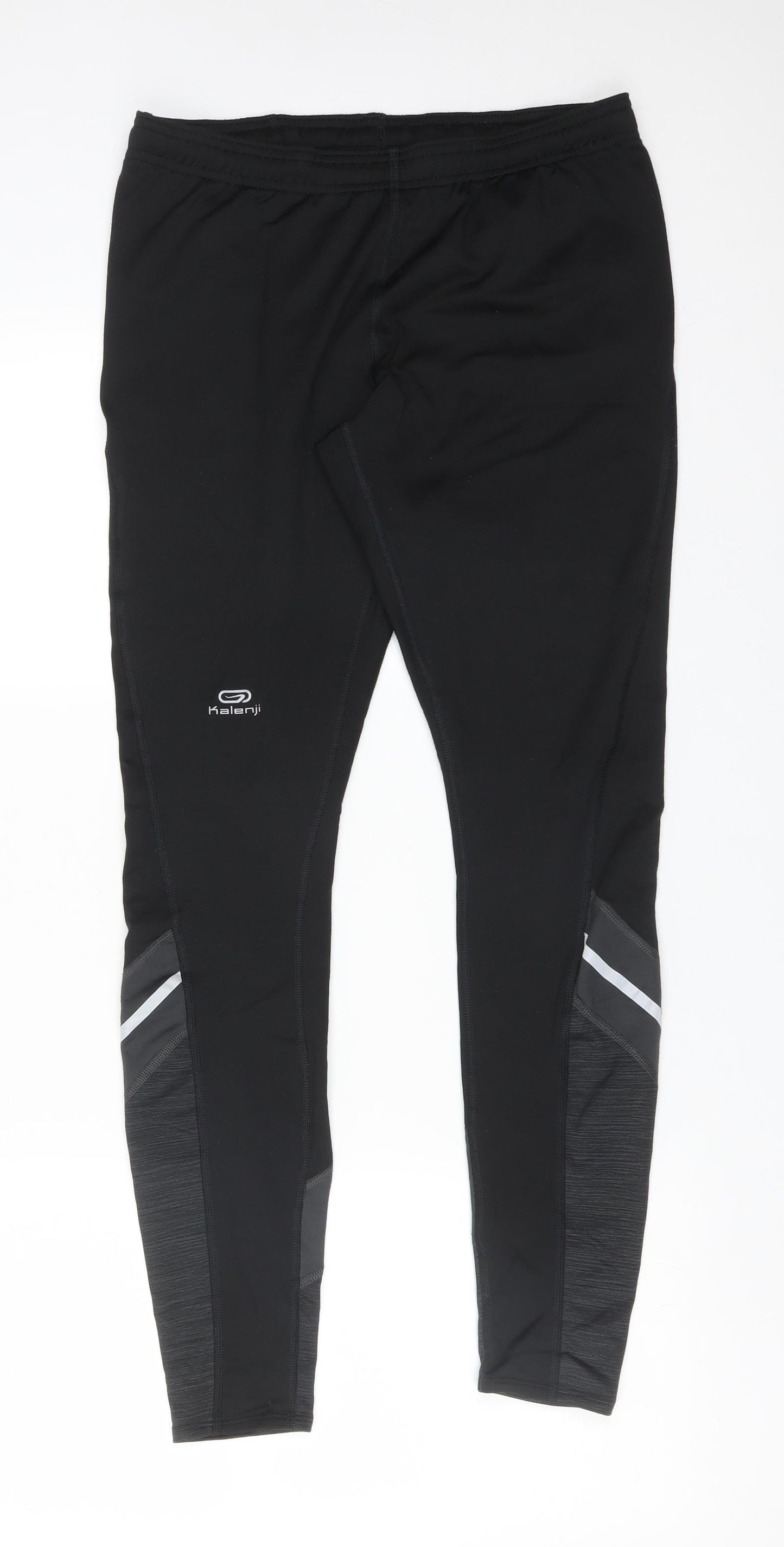 DECATHLON Mens Black  Polyester  Leggings Size 34 L34 in Regular