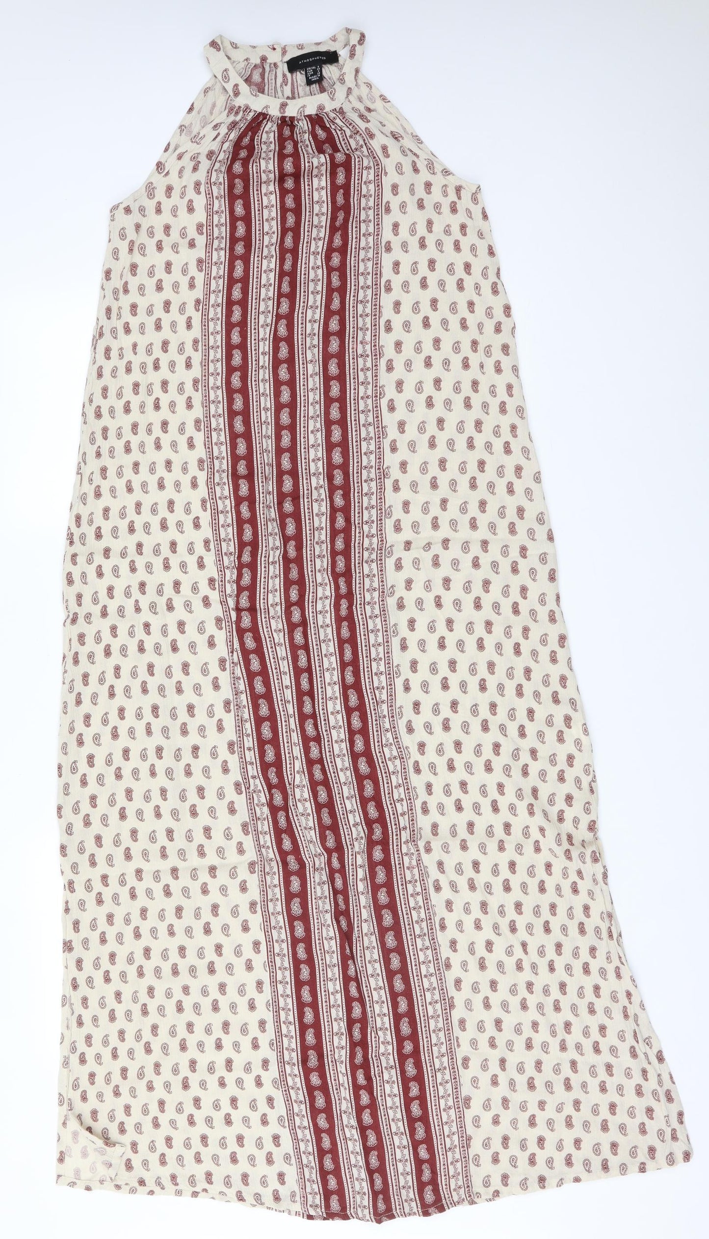 Atmosphere Womens Multicoloured Paisley Viscose A-Line  Size 6  Round Neck
