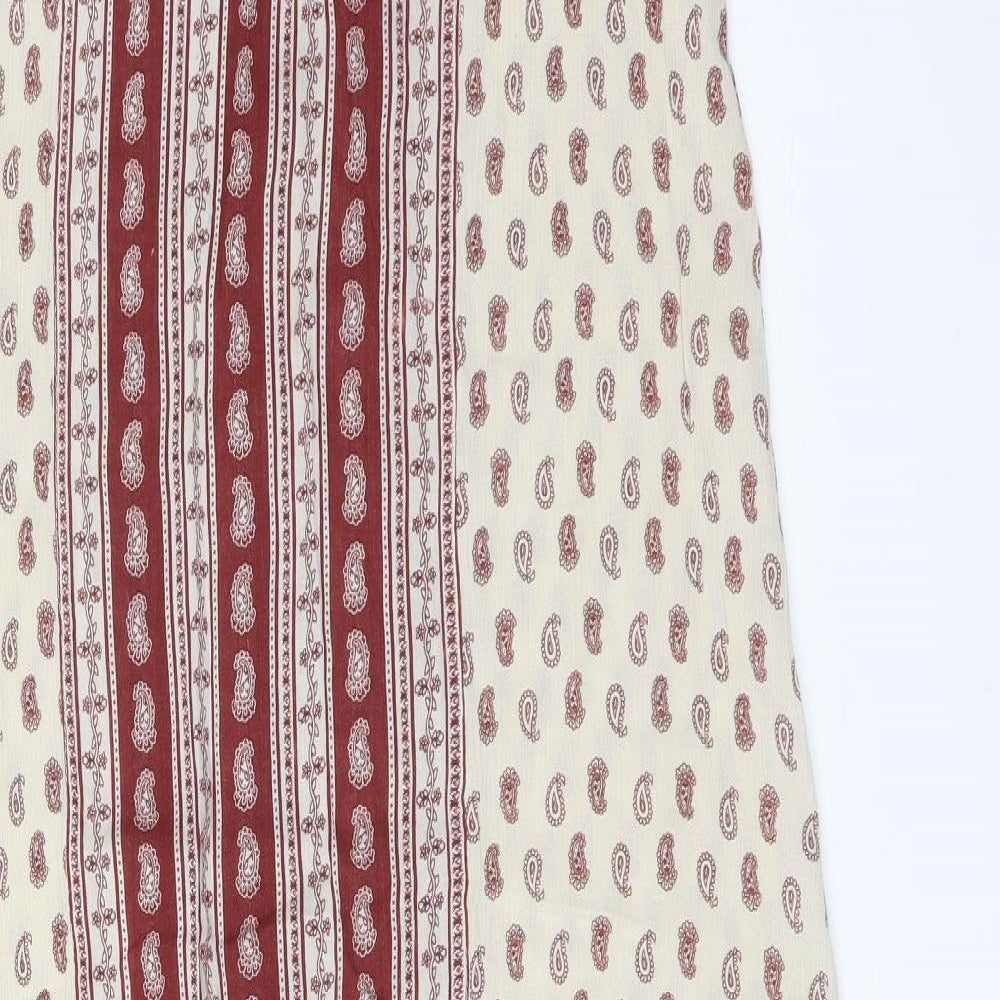Atmosphere Womens Multicoloured Paisley Viscose A-Line  Size 6  Round Neck
