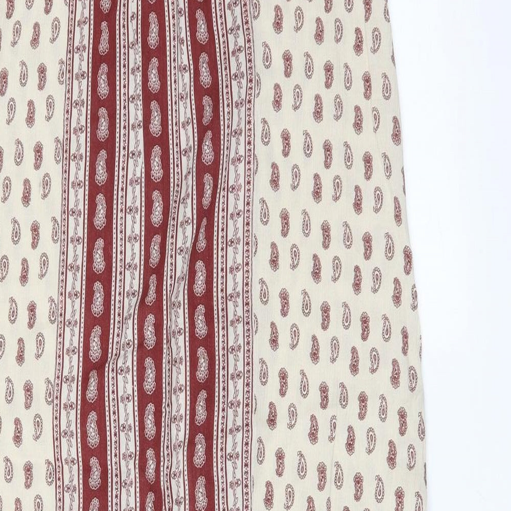 Atmosphere Womens Multicoloured Paisley Viscose A-Line  Size 6  Round Neck