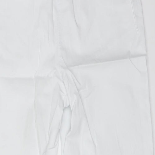BM Womens White  Cotton Cropped Jeans Size 12 L20 in Regular