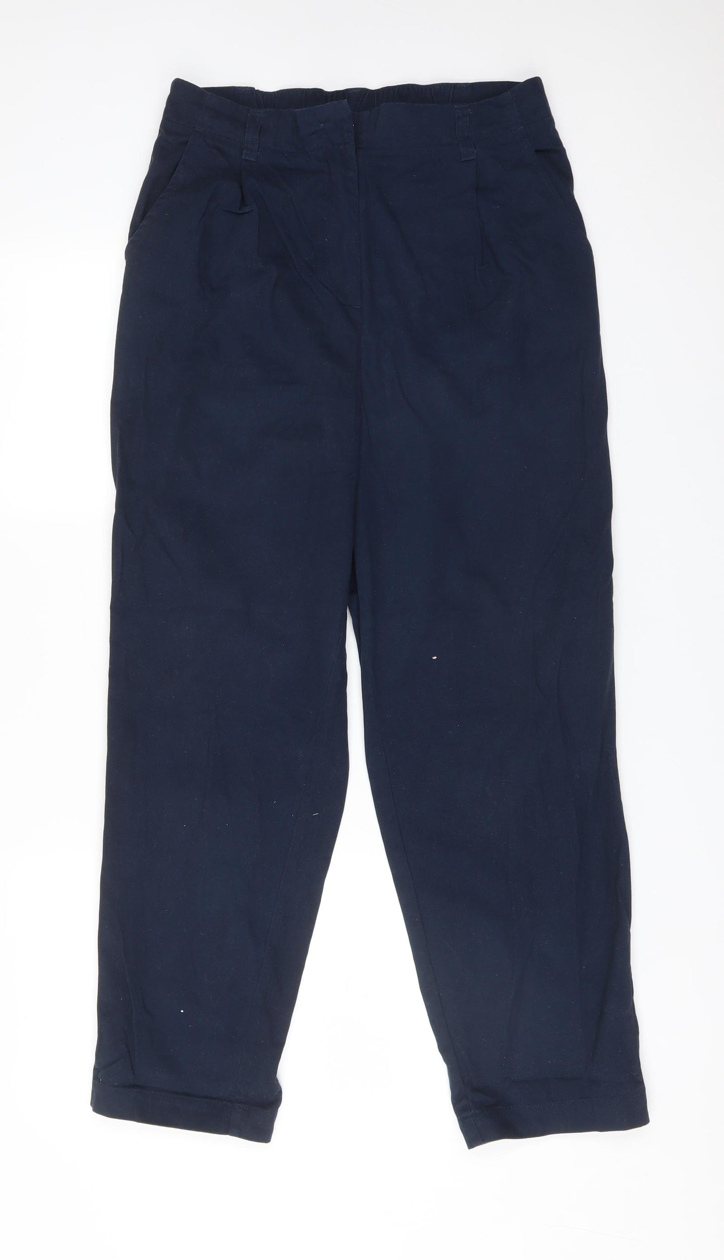 SEASALT CORNWALL Womens Blue  Cotton Chino Trousers Size 12 L27 in Regular