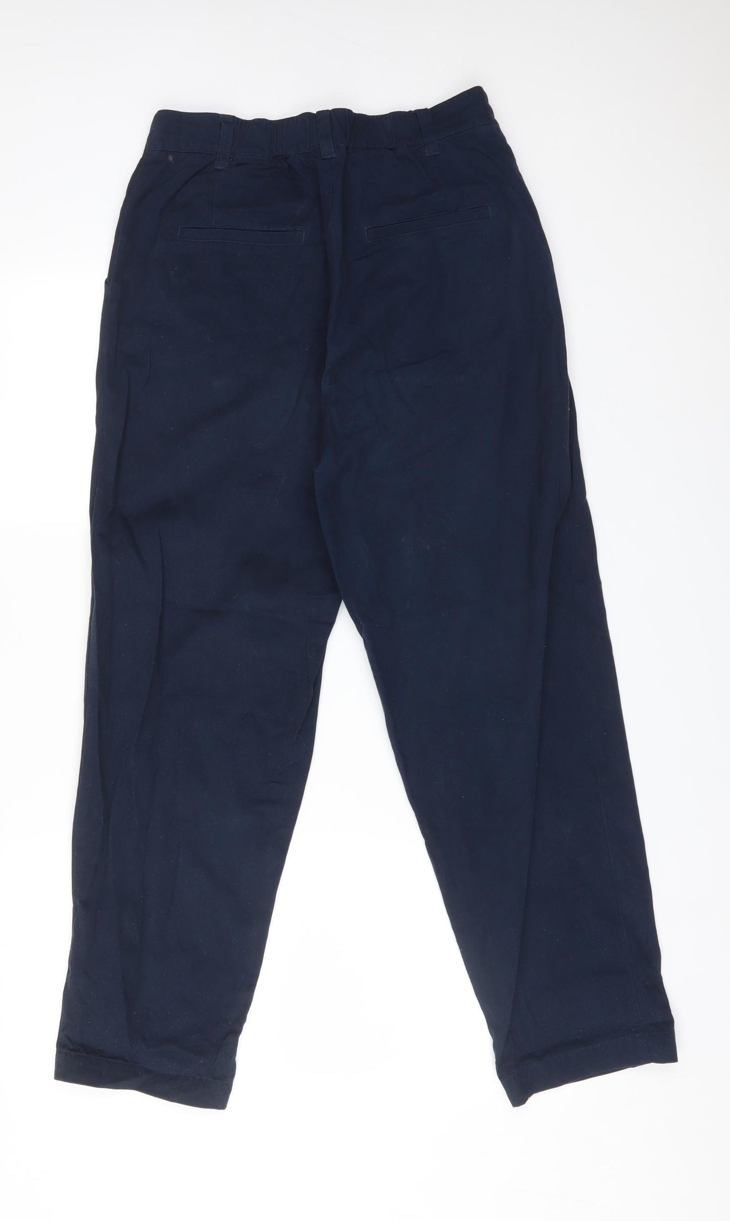 SEASALT CORNWALL Womens Blue  Cotton Chino Trousers Size 12 L27 in Regular