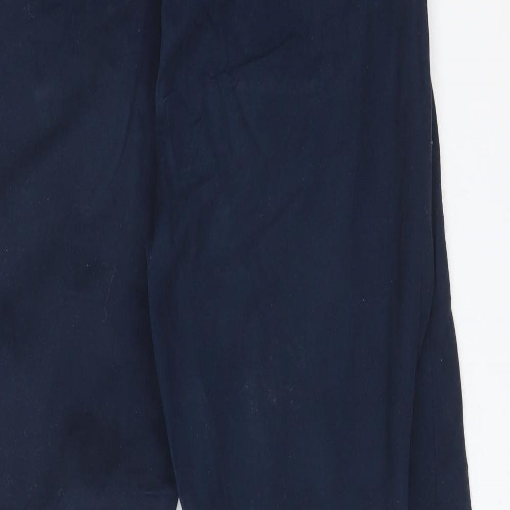 SEASALT CORNWALL Womens Blue  Cotton Chino Trousers Size 12 L27 in Regular