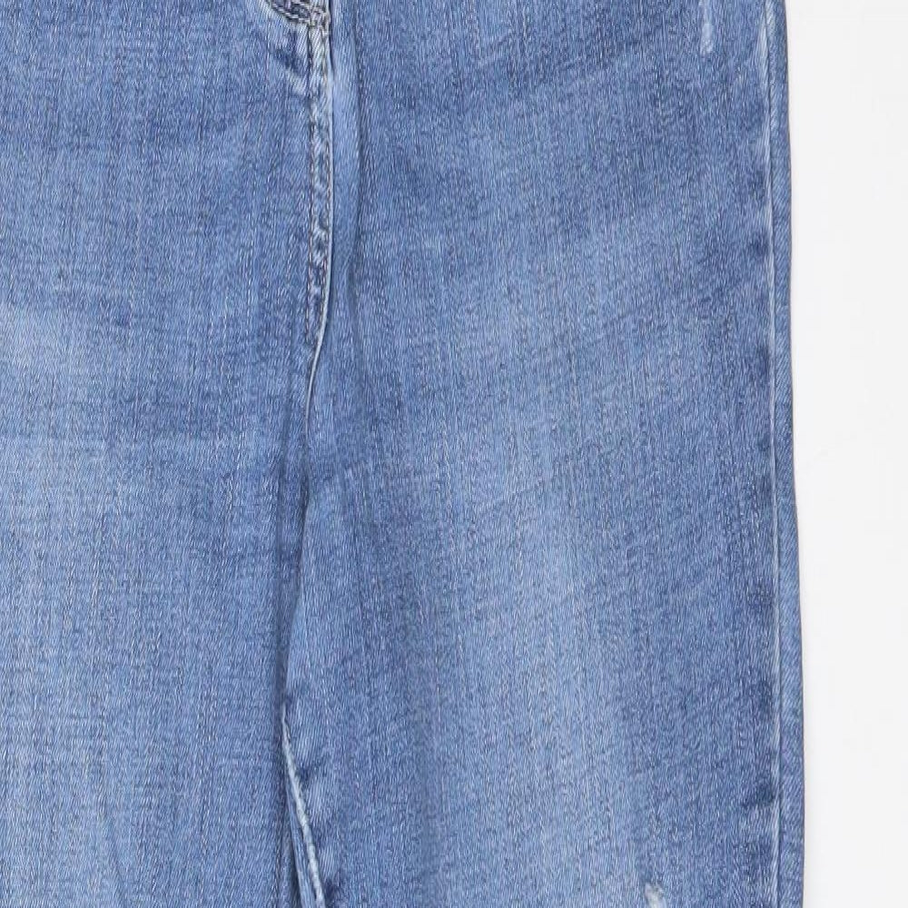 NEXT Womens Blue  Cotton Skinny Jeans Size 12 L27 in Regular