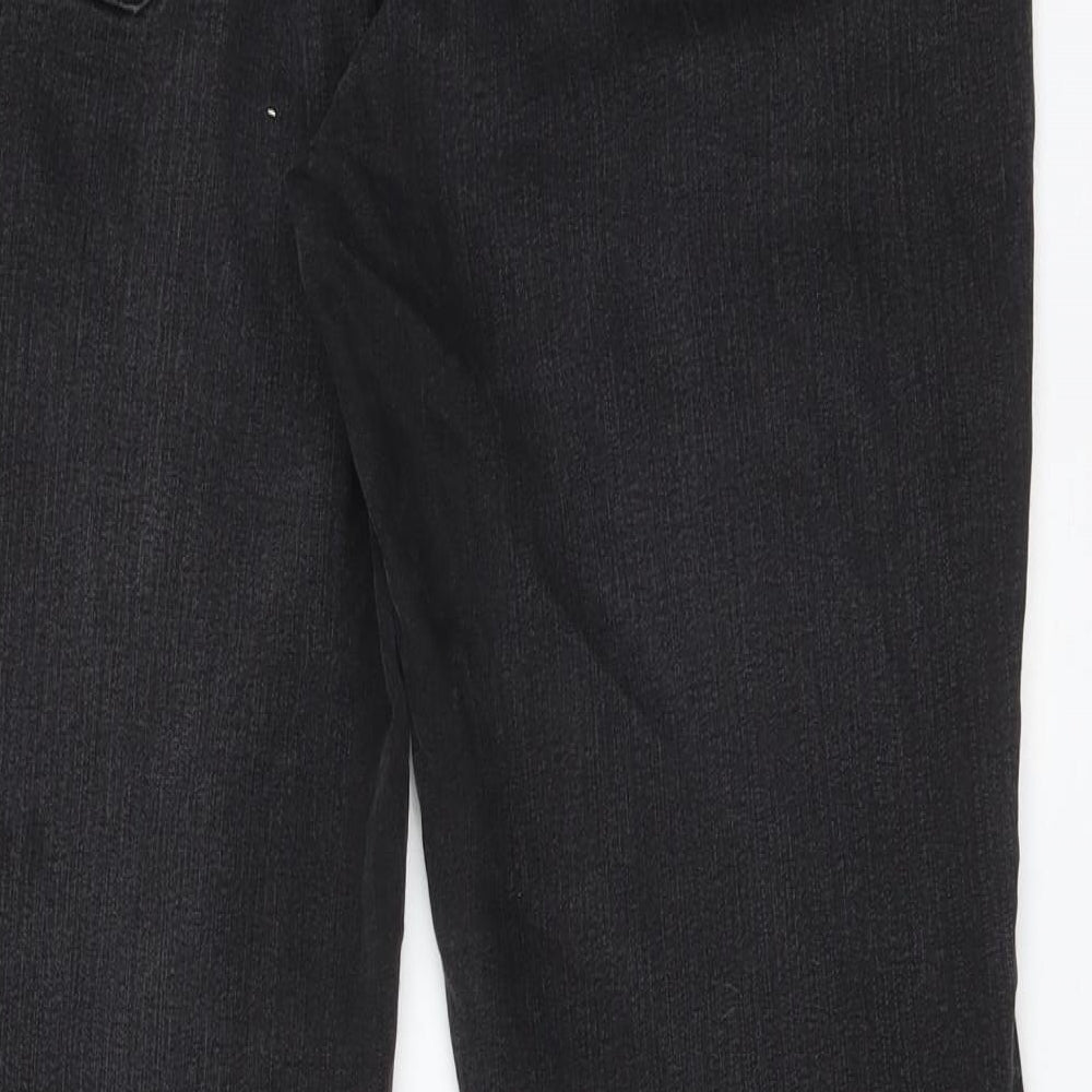 TU Womens Black  Cotton Straight Jeans Size 12 L28 in Regular
