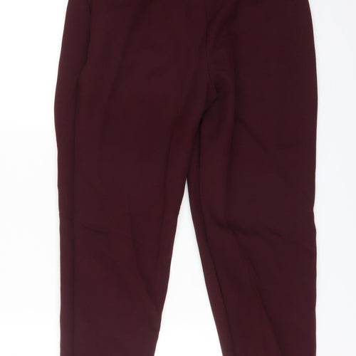 Miss Selfridge Womens Red  Polyester Carrot Trousers Size 8 L23 in Regular