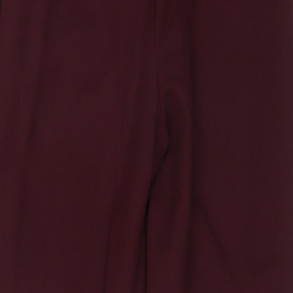 Miss Selfridge Womens Red  Polyester Carrot Trousers Size 8 L23 in Regular