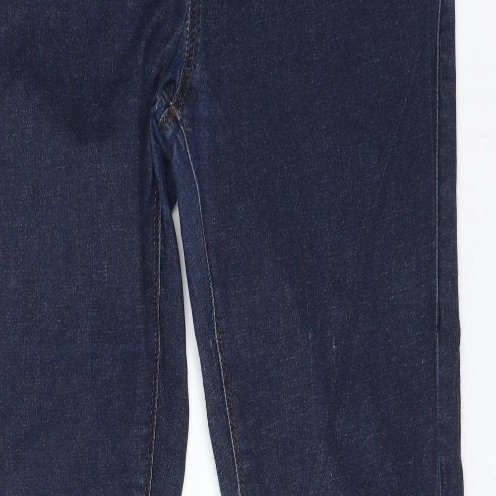 Topshop Womens Blue  Cotton Skinny Jeans Size 12 L34 in Regular