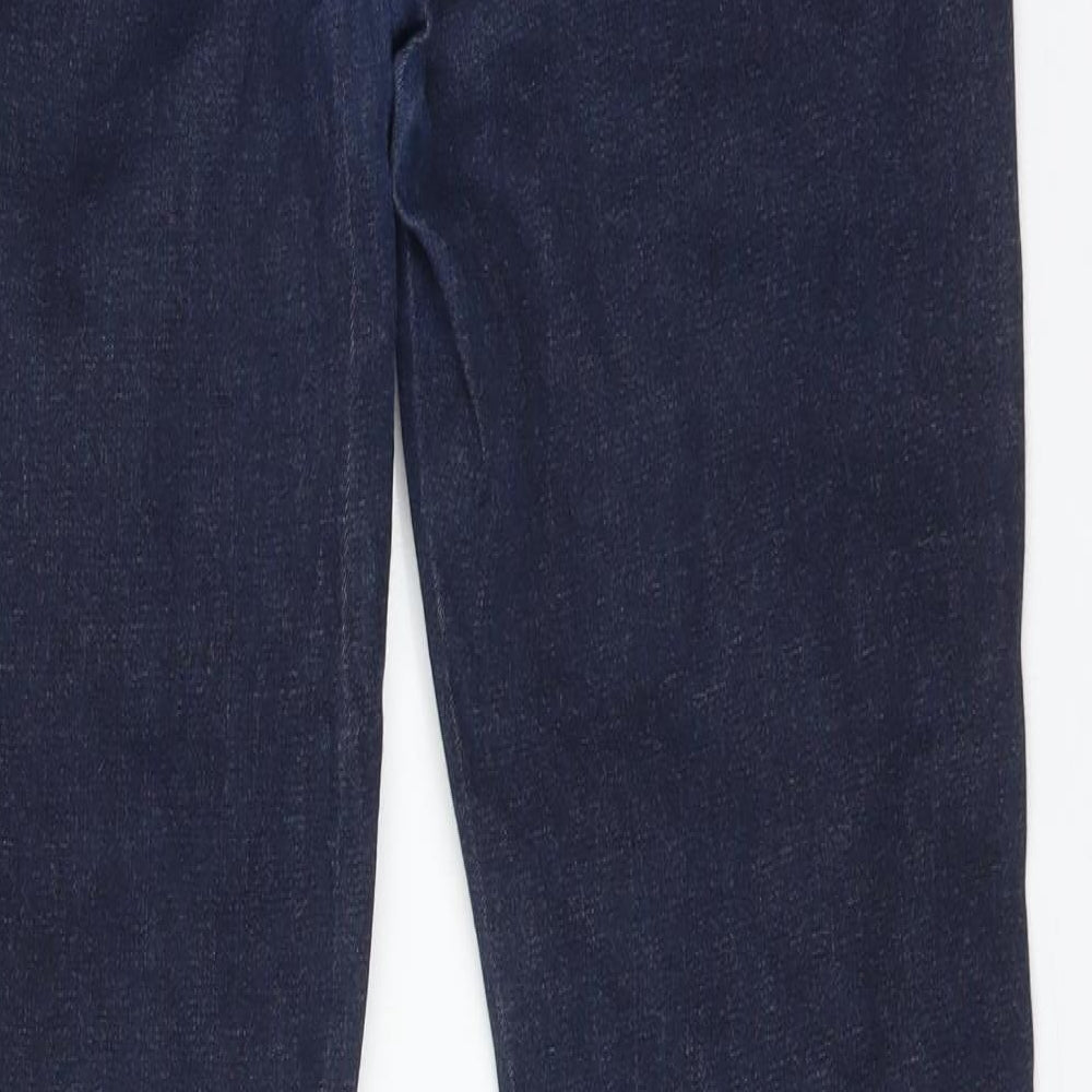 Topshop Womens Blue  Cotton Skinny Jeans Size 12 L34 in Regular